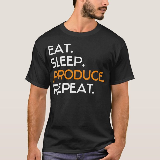 T-shirt Mangez le sommeil Produire une répétition pour la  (Devant)