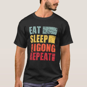 T-shirt Mangez le sommeil Qigong Répéter