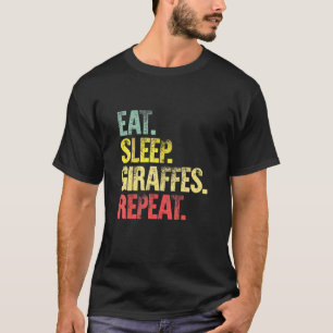 T-shirt Mangez le sommeil Répéter Mangez les girafes du so