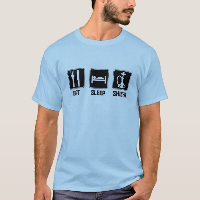 T-shirt Mangez le sommeil Shisha (Devant)