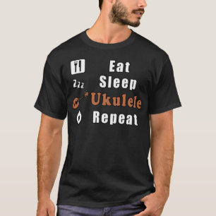 T-shirt Mangez le sommeil Ukulele Répéter