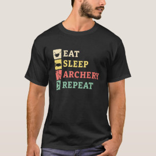 T-shirt Mangez le tir à l'arc du sommeil Répéter la chasse