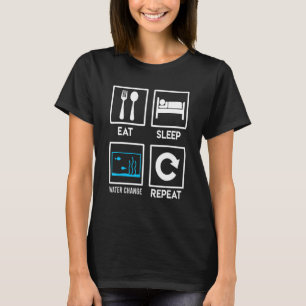 T-shirt Mangez l'eau du sommeil Changer Répétez l'eau salé