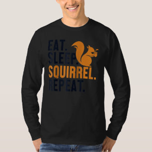 T-shirt Mangez l'écureuil du sommeil Répéter Fox gris-est 