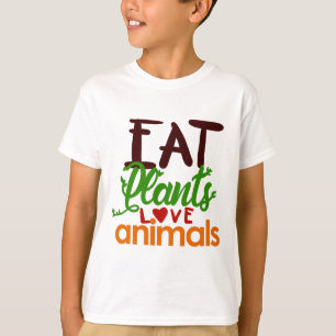 T-shirt Mangez les animaux d'amour de plantes - végétalien