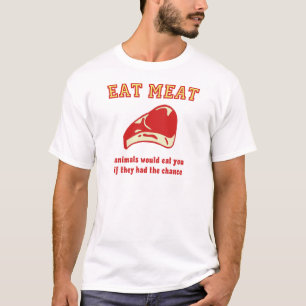 T-shirt Mangez les animaux de viande vous mangerait s'ils