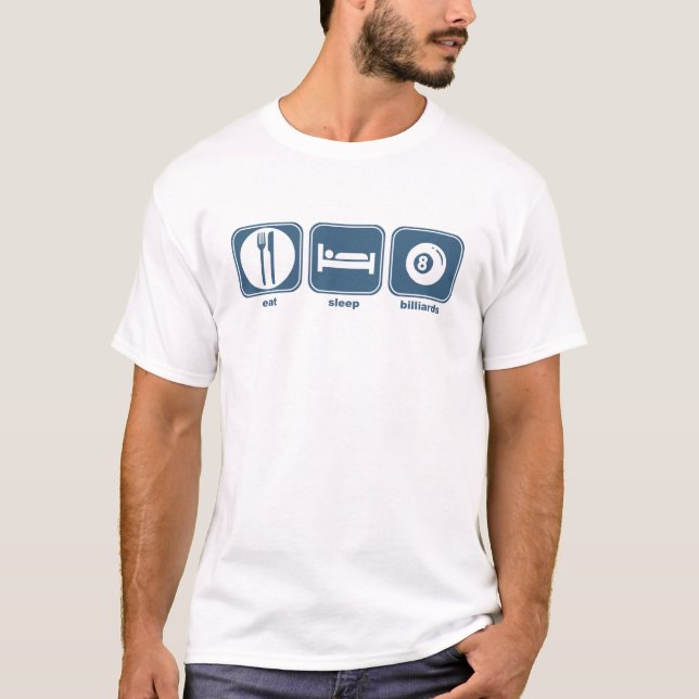 T-shirt mangez les billards de sommeil (Devant)