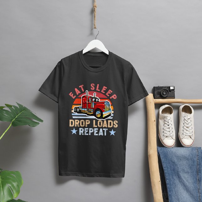 T-shirt Mangez les charges de gouttes de sommeil Répéter - (Créateur téléchargé)