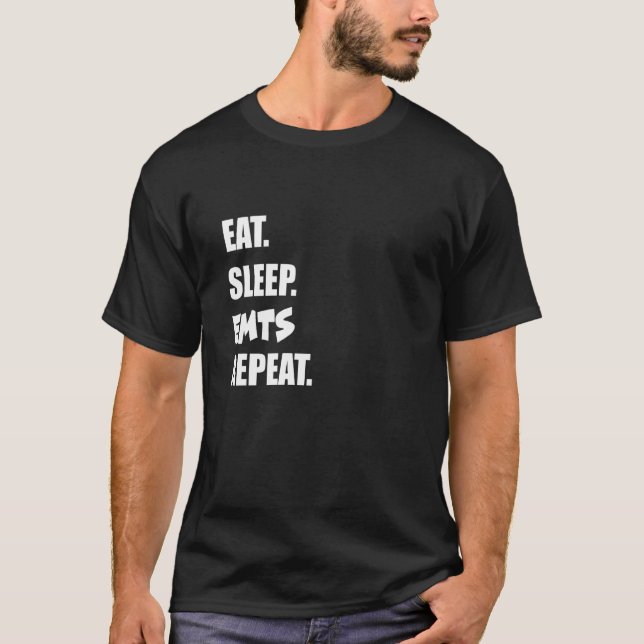T-shirt Mangez les EMT en veille Répéter 2 (Devant)