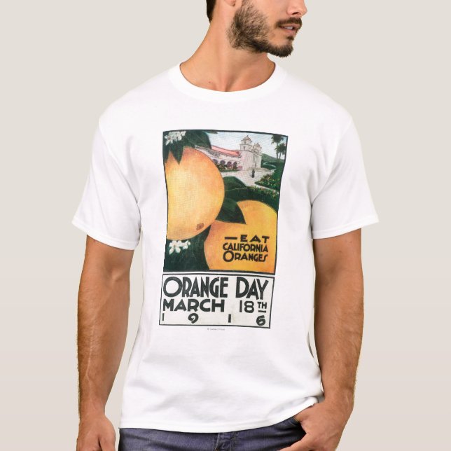 T-shirt Mangez les oranges de CA le jour orange (Devant)