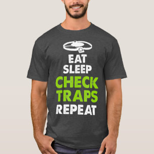T-shirt Mangez les pièges de vérification du sommeil Ré