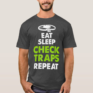 T-shirt Mangez les pièges de vérification du sommeil Répét