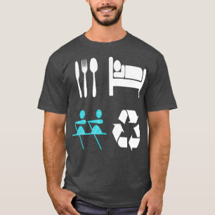 T-shirt Mangez ligne de sommeil répétez Rowers Cadeau