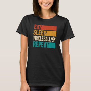 T-shirt Mangez Pickleball Sleep Répéter Lecture Pickleball