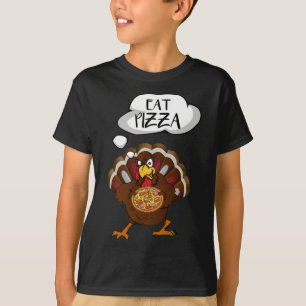 T-shirt Mangez Pizza Funny Thanksgiving Vegan Kids Adulte