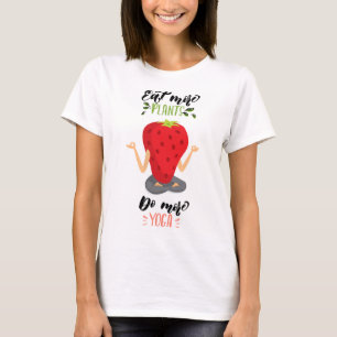 T-shirt Mangez plus de plantes font plus de yoga