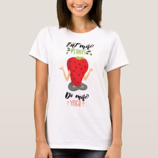 T-shirt Mangez plus de plantes font plus de yoga