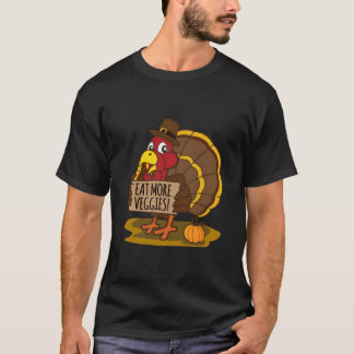 T-shirt Mangez Plus Légume Cute Vegan Thanksgiving Long Sl