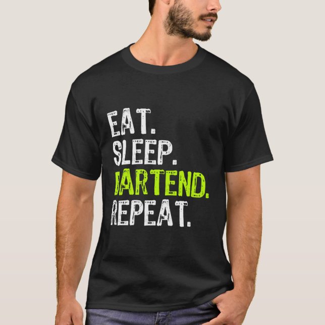 T-shirt Mangez Sleep Bartend Bartender Bartending Funny Ca (Devant)