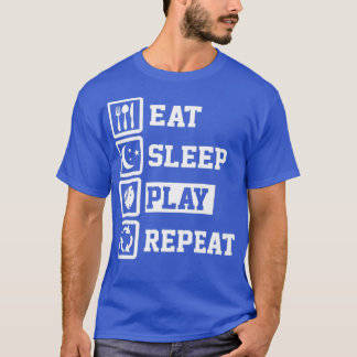 T-shirt Mangez Sleep Baseball Répéter Funny Baseball Playe