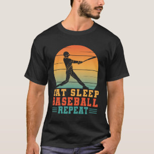 T-shirt Mangez Sleep Baseball Répéter Les Pitchers Du Joue