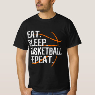T-shirt Mangez Sleep Basketball Répéter - Cadeau Pour Bask
