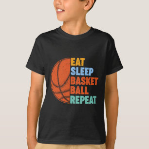 T-shirt Mangez Sleep Basketball Répéter pour hommes Ados g