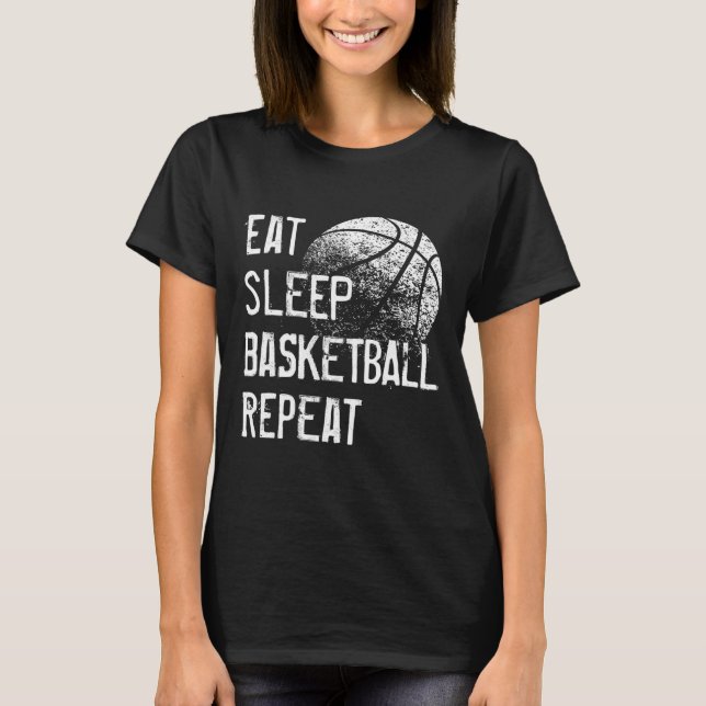 T-shirt Mangez Sleep Basketball Répétition pour Hommes Fem (Devant)
