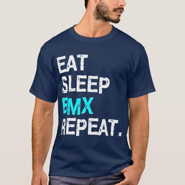 T-shirt Mangez Sleep BMX Répéter course de vélo pour femme (Devant)