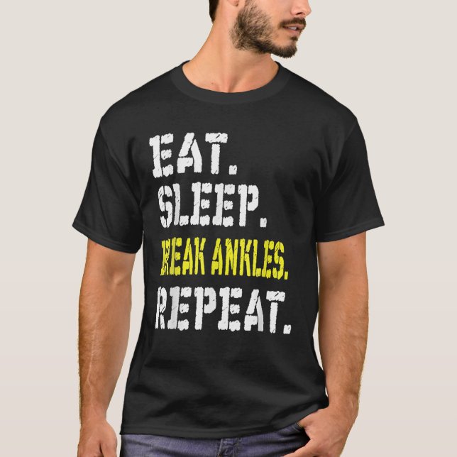 T-shirt Mangez Sleep Break Ankles Répéter T Basketball (Devant)