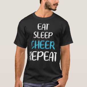 T-shirt Mangez Sleep Cheval Répéter Funny Pom-pom girl Tea