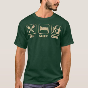 T-shirt Mangez Sleep Climb Funny Rock Escalade Gear Noël