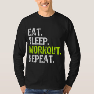 T-shirt Mangez Sleep Exercice Répétez Funny Travaillez d