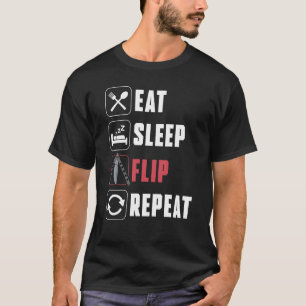 T-shirt Mangez Sleep Flip Répéter Balisong Butterfly Knife