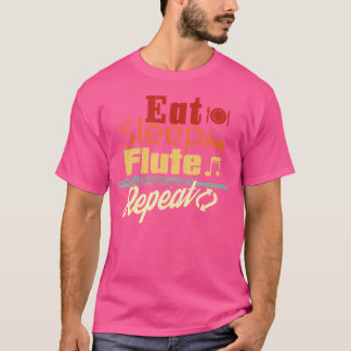 T-shirt Mangez Sleep Flute Répéter Cadeau Musicien Brass B