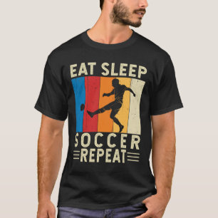 T-shirt Mangez Sleep Football Répéter Funny Soccer Lecteur