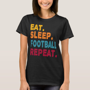 T-shirt Mangez Sleep Football Répéter Garçons Hommes Femme
