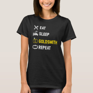 T-shirt Mangez Sleep Goldsmith Répéter bijouterie fabrican