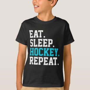 T-shirt Mangez Sleep Hockey Repeat -Amateurs de hockey
