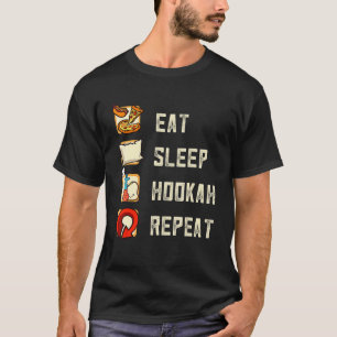 T-shirt Mangez Sleep Hookah Répéter Long Pipe Tube Hookah