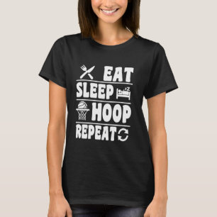 T-shirt Mangez Sleep Hoop Répéter Funny Basketball