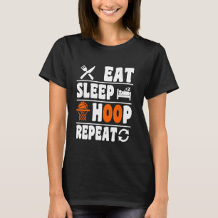T-shirt Mangez Sleep Hoop Répéter Funny Basketball
