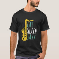 Mangez Sleep Jazz Funny Vintage Saxophone Player