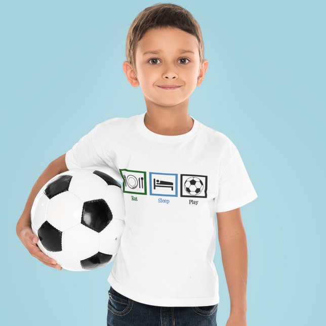 T-shirt Mangez Sleep Jouer Soccer Enfants Football (Créateur téléchargé)