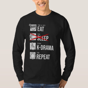 T-shirt Mangez Sleep K-Drama Répétez le drame coréen KDram