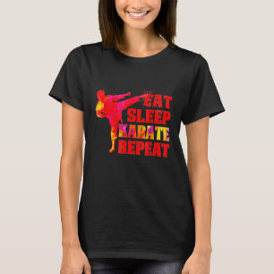 T-shirt Mangez Sleep Karate Répéter pour les amateurs d'Ar