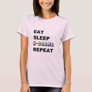 T-shirt Mangez Sleep Kdrama Répéter