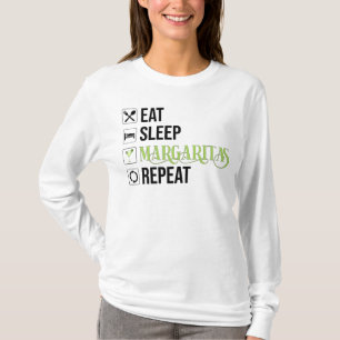 T-shirt Mangez Sleep Margaritas Répéter