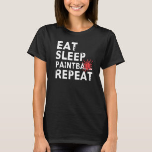 T-shirt Mangez Sleep Paintball Répéter pour Paintball