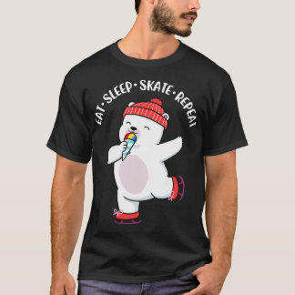 T-shirt Mangez Sleep Patinage Répéter Funny Patinage de gl